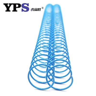 PET - pārklāts pasteļa zilais dzelzs vienas cilpas vads grāmatu iesiešanai